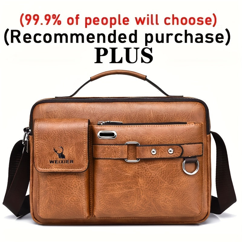 Luxury Men's Crossbody Bag Compatible for / - Adjustable Business & Casual Shoulder Pack, Office Bag, Gift for, Husband, Boyfriend