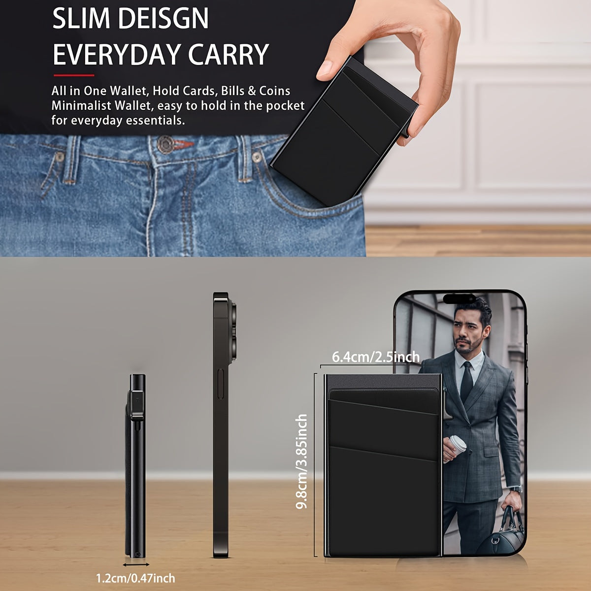 Aluminum Alloy Card Holder Automatical Pop Up Business Card Holder RFID Blocking Anti-degaussing Card Holder Christmas Gift