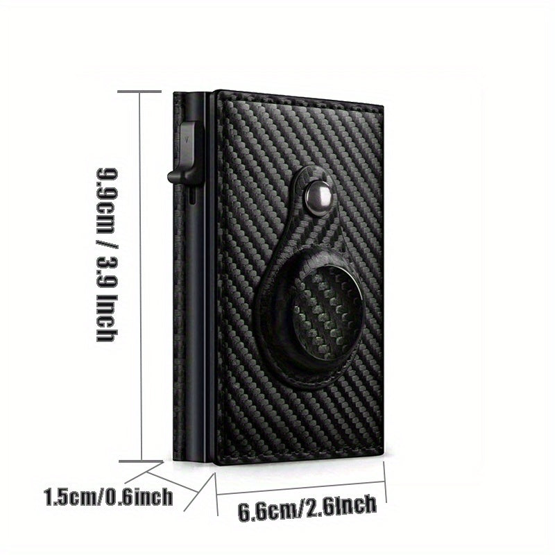 Auto Side Push Card Holder Wallet For Men Slim RFID Blocking Money Clip Wallets Minimalist Wallet With Money Pocket