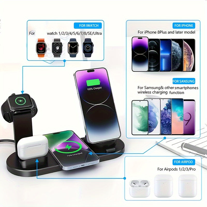 Wireless Charger Fast Charging Suitable For IPhone/iWatch/AirPods