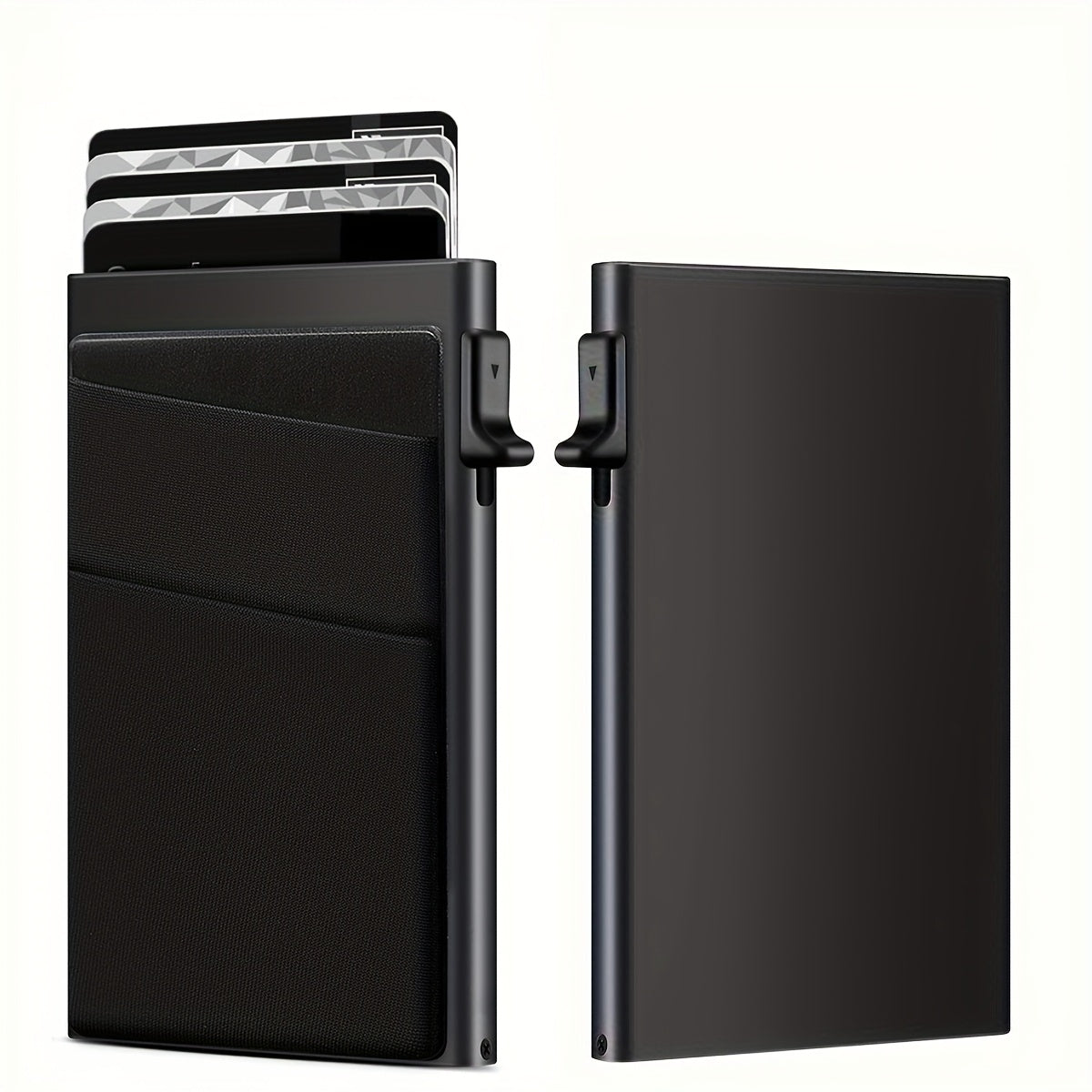 Aluminum Alloy Card Holder Automatical Pop Up Business Card Holder RFID Blocking Anti-degaussing Card Holder Christmas Gift