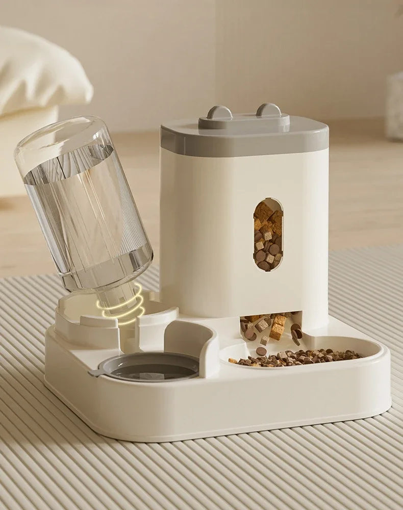 Automatic Dog &amp; Cat Feeder with Water Fountain