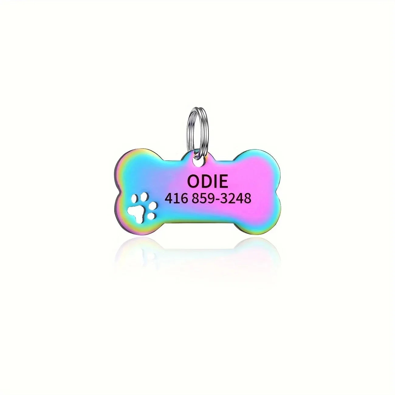 Personalized Engraved Dog & Cat ID Tag Bone Shape
