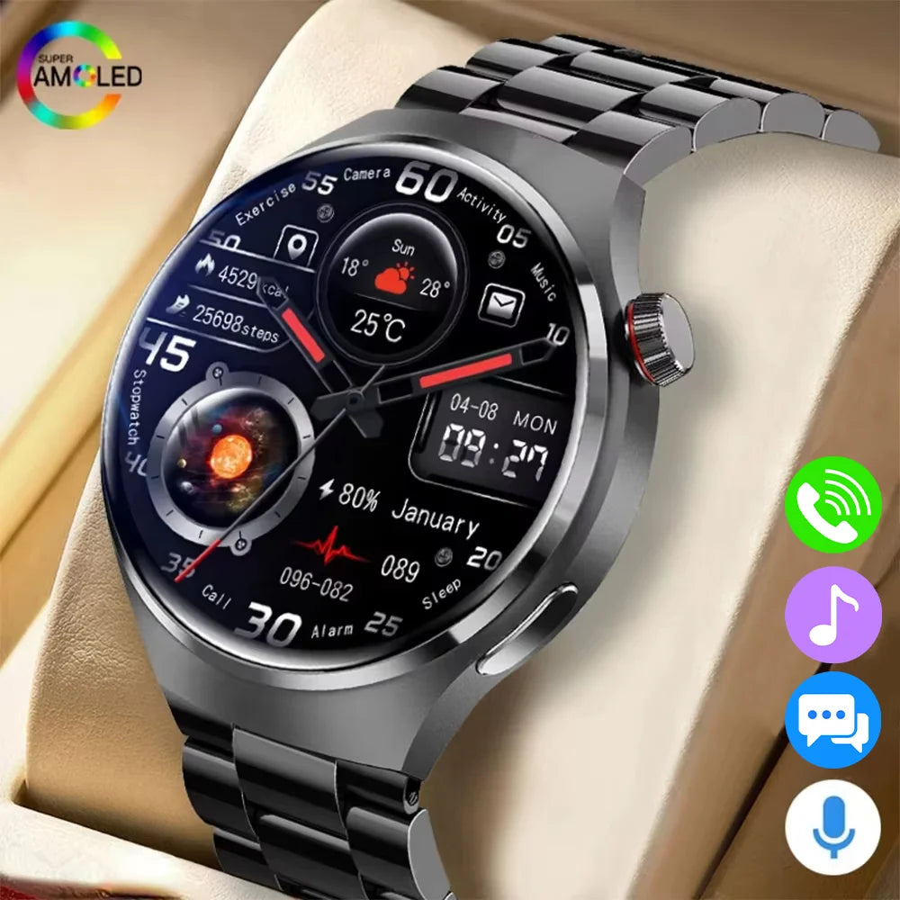 Men’s Smart Watch HD Display – Fitness, Health &amp; Bluetooth Call