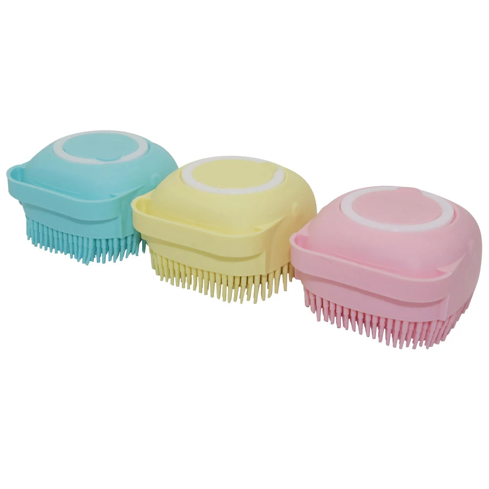 Reusable Silicone Pet Scrubber for Bath & Massage