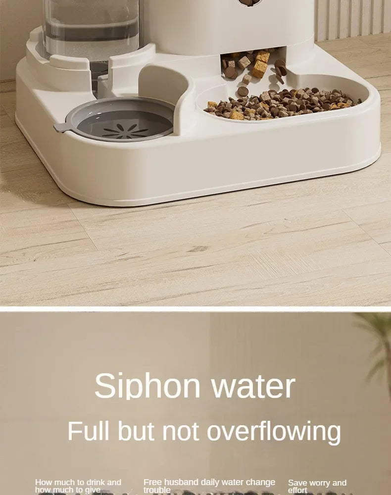 Automatic Dog &amp; Cat Feeder with Water Fountain