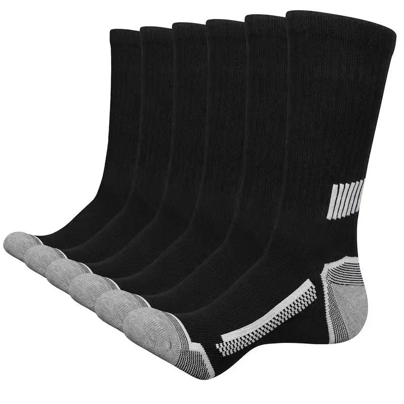 Men’s Mid-Calf Knit Casual Socks – 6 Pairs, Comfortable & Durable