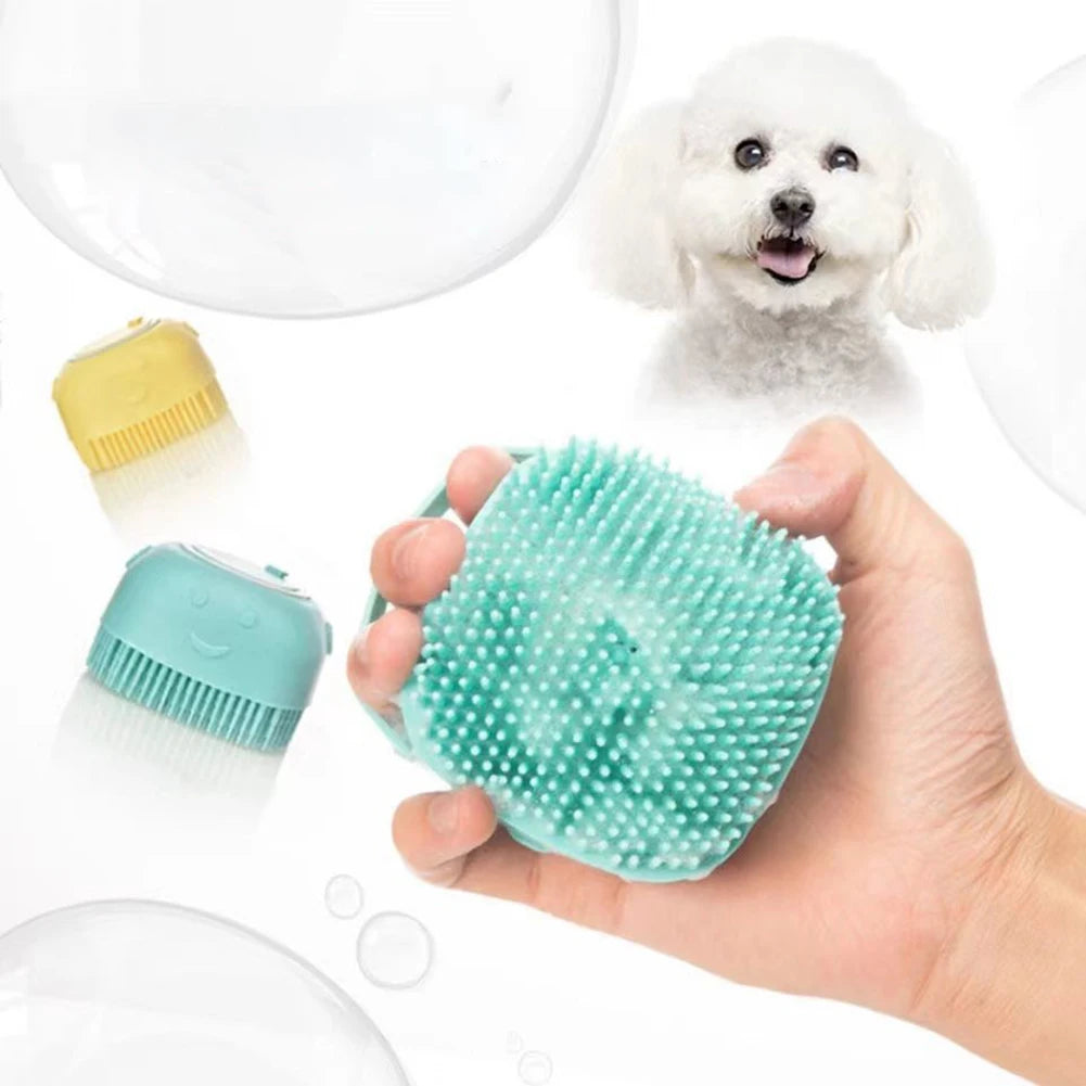 Reusable Silicone Pet Scrubber for Bath & Massage
