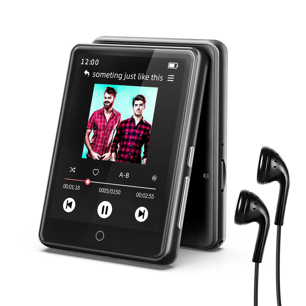 Metal Bluetooth MP3 Player – HiFi Music, Touch Screen & Built-in Speaker