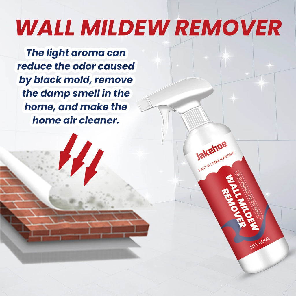 Jakehoe Wall & Tile Mildew Remover – Bathroom & Household Cleaner, Stain & Mildew Preventer, 60ml