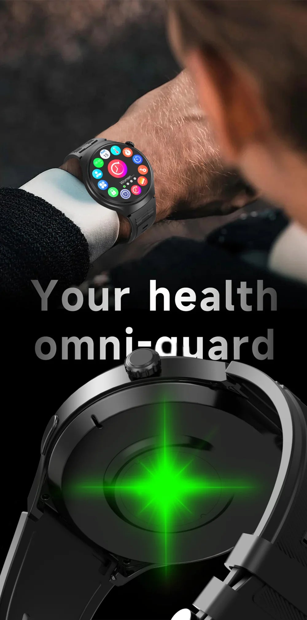 Men’s Smart Watch HD Display – Fitness, Health &amp; Bluetooth Call