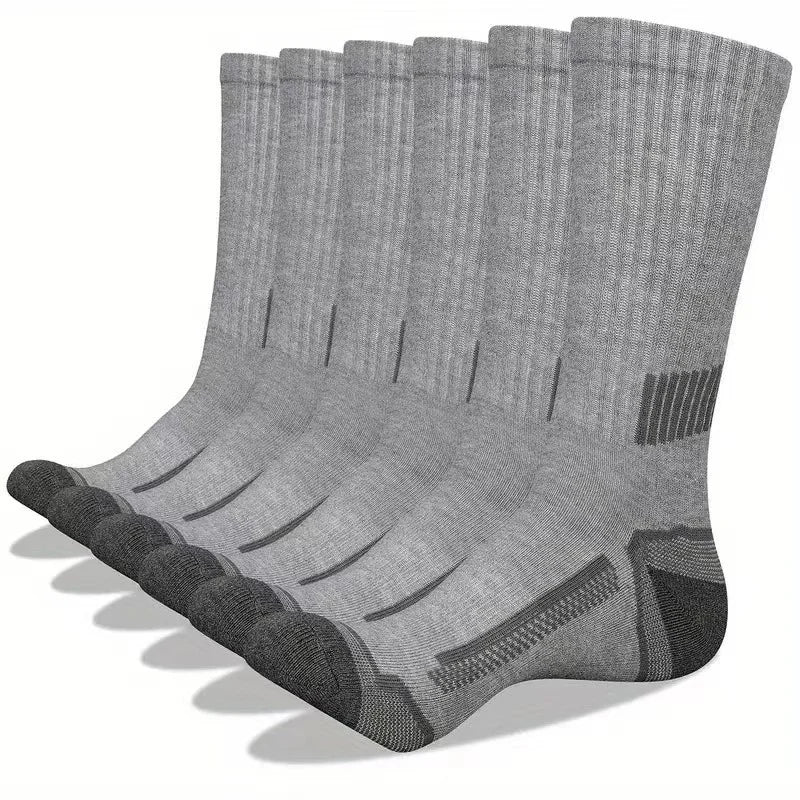 Men’s Mid-Calf Knit Casual Socks – 6 Pairs, Comfortable & Durable