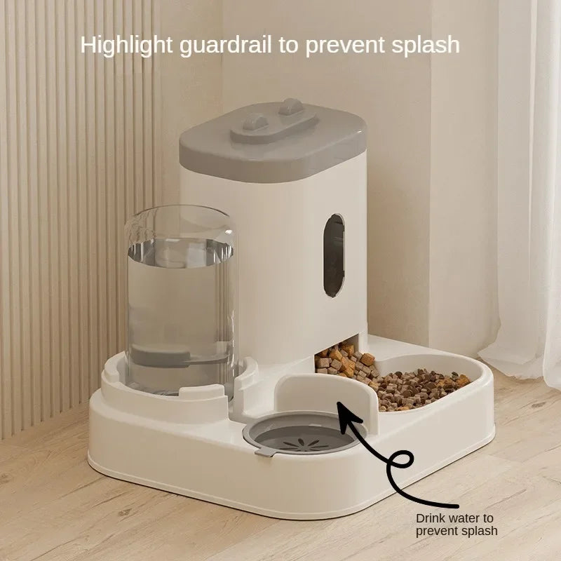 Automatic Dog &amp; Cat Feeder with Water Fountain