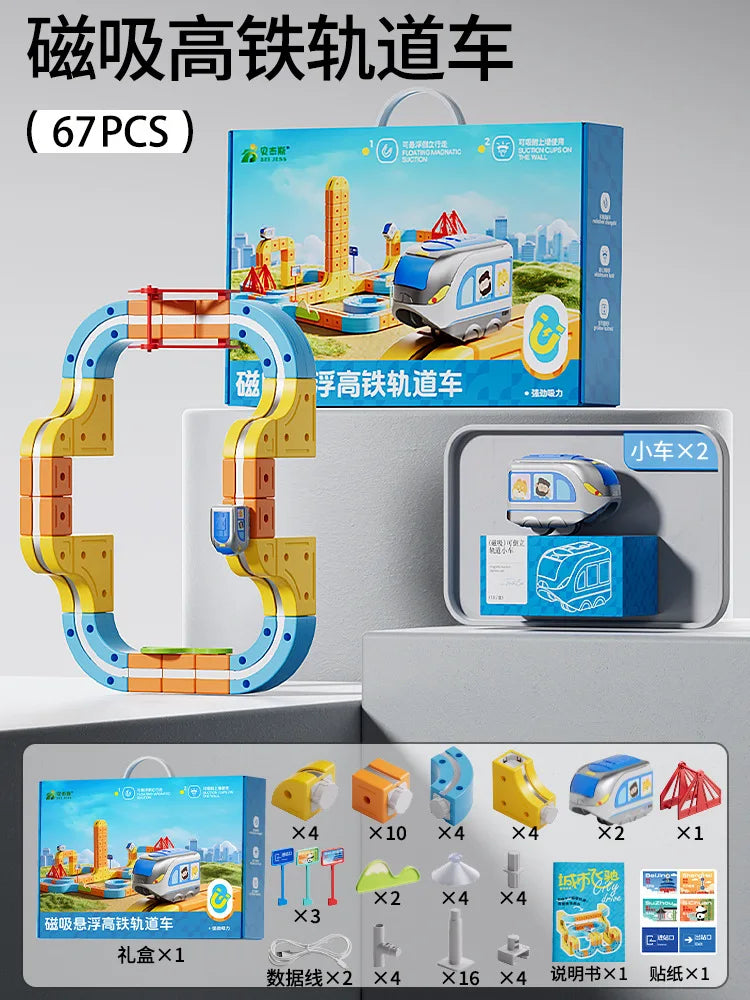 Magnetic STEM Train Set for Kids