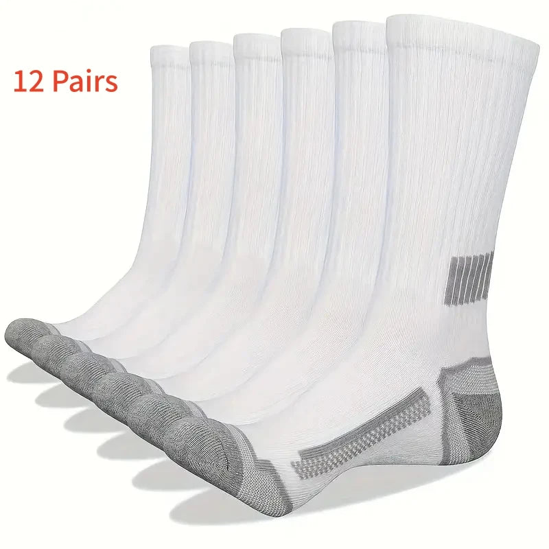 Men’s Mid-Calf Knit Casual Socks – 6 Pairs, Comfortable & Durable