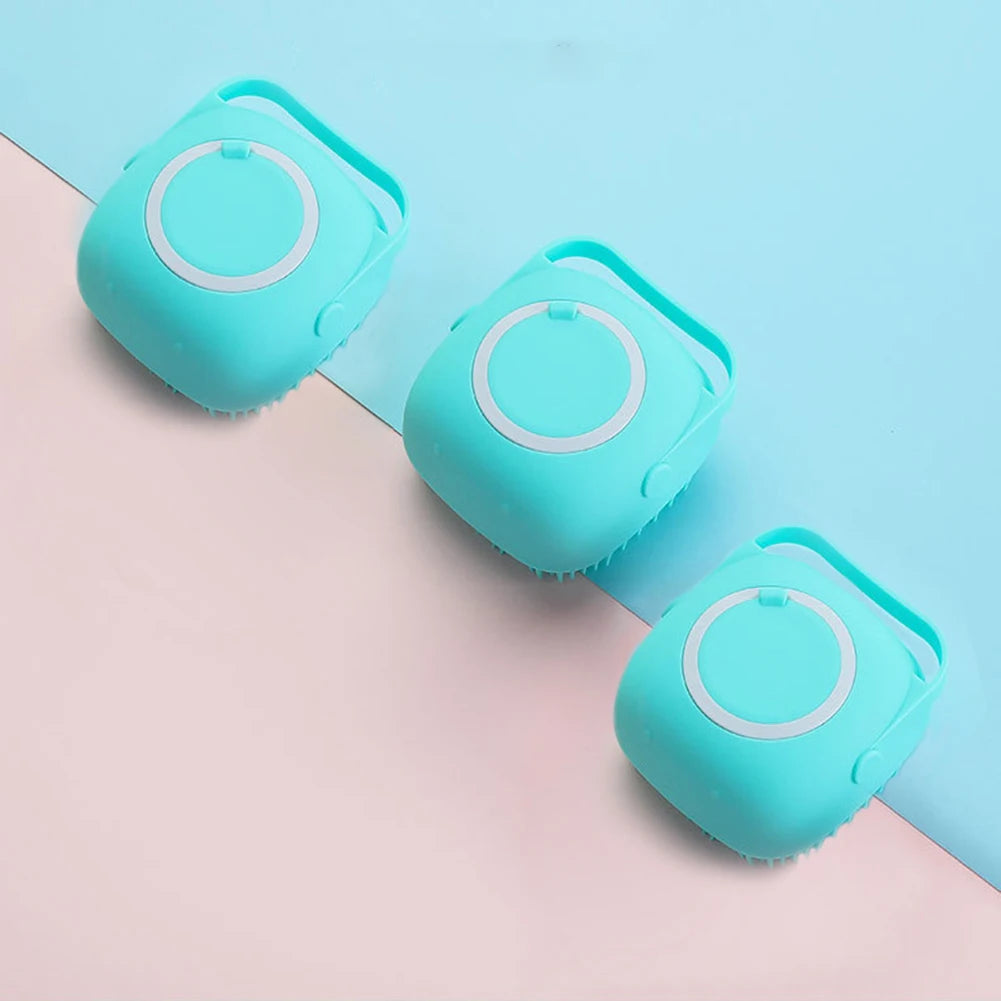 Reusable Silicone Pet Scrubber for Bath & Massage