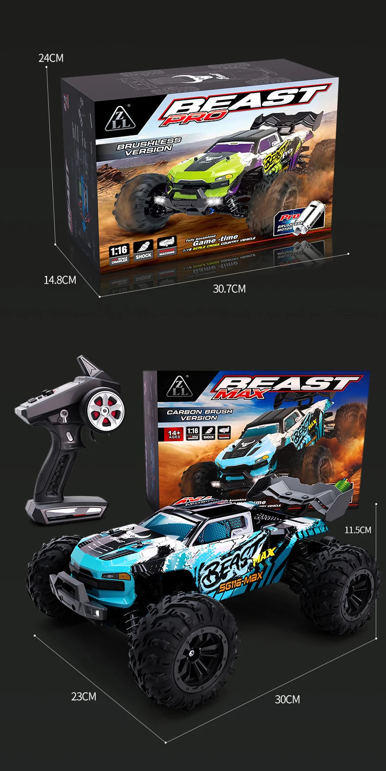 High-Speed 4WD RC Drift Car 1:16