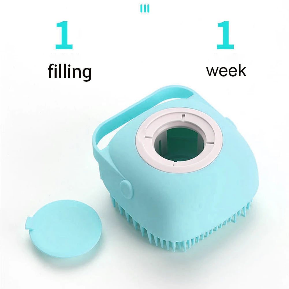 Reusable Silicone Pet Scrubber for Bath & Massage