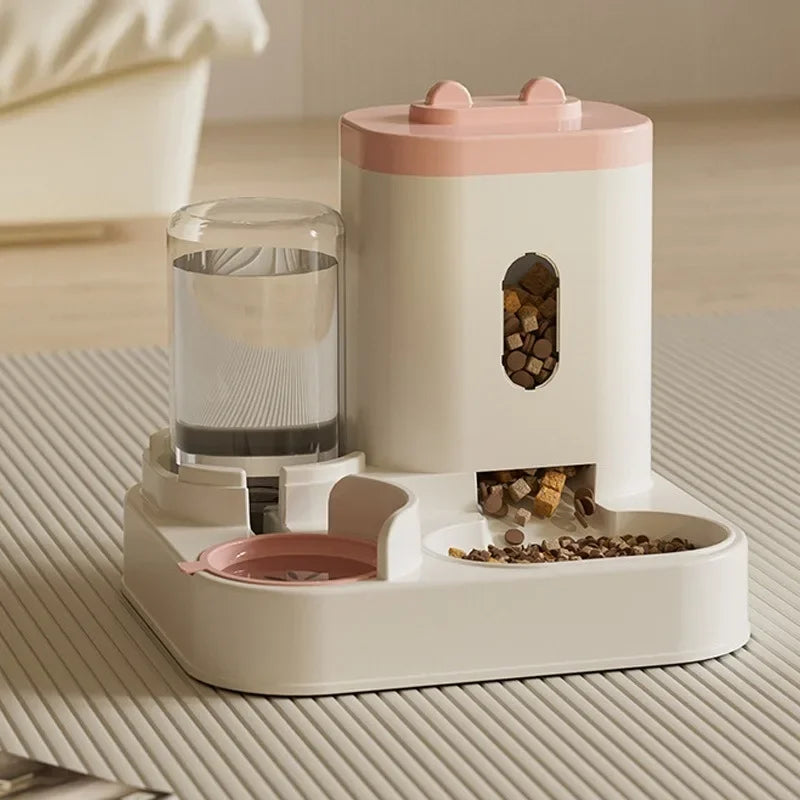 Automatic Dog &amp; Cat Feeder with Water Fountain