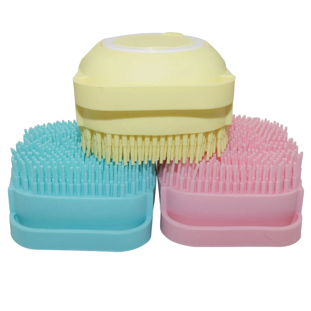 Reusable Silicone Pet Scrubber for Bath & Massage