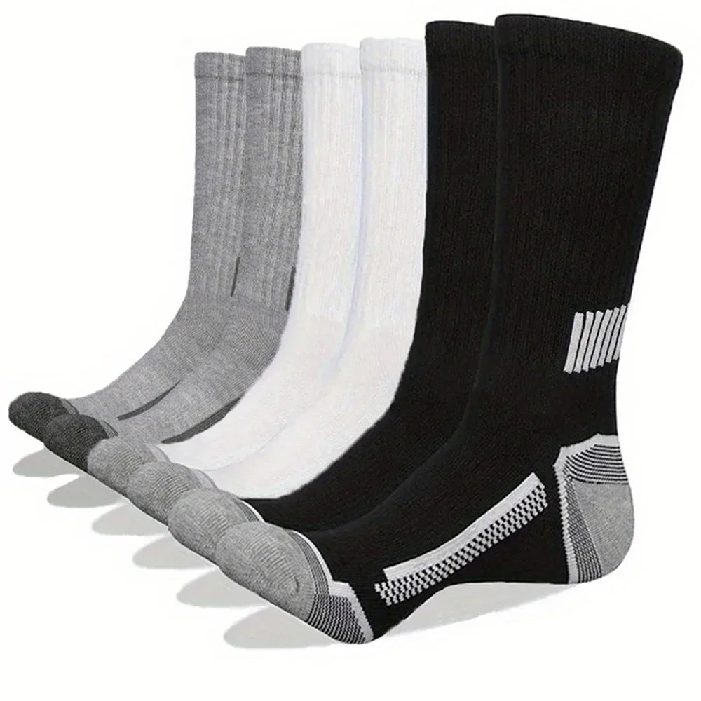 Men’s Mid-Calf Knit Casual Socks – 6 Pairs, Comfortable & Durable