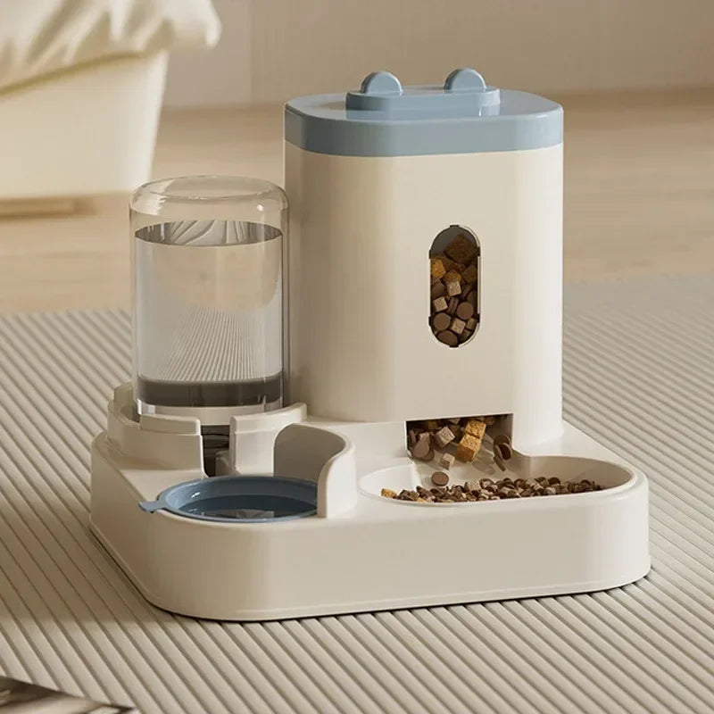 Automatic Dog &amp; Cat Feeder with Water Fountain