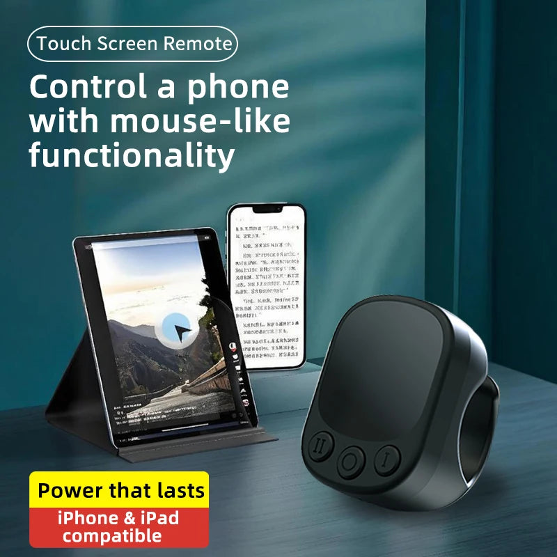 Mouse Ring Remote Control with Touchpad – Automatic Screen Clicker &amp; Scroll Ring