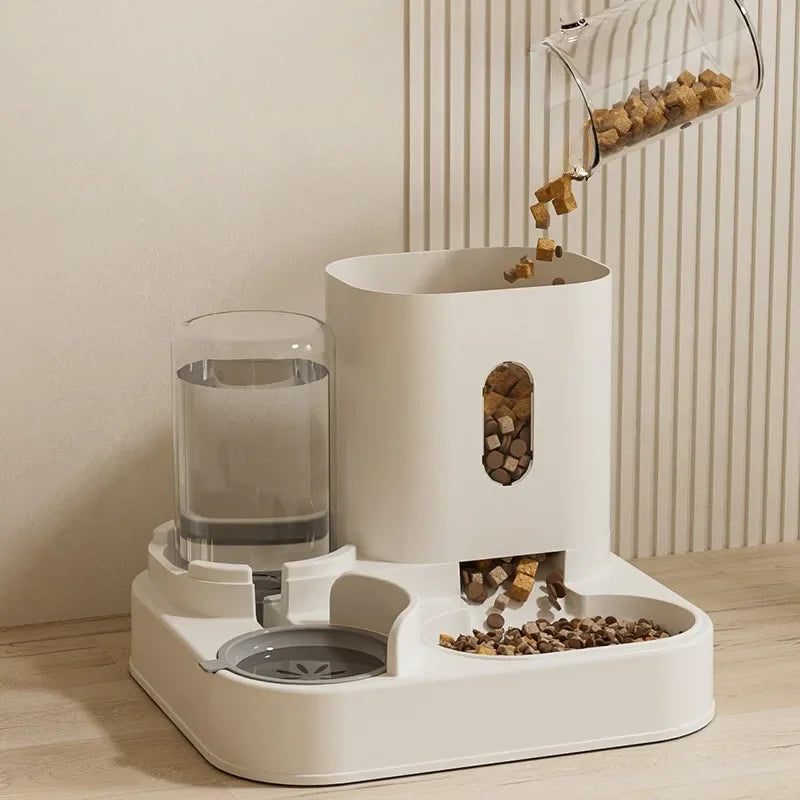 Automatic Dog &amp; Cat Feeder with Water Fountain