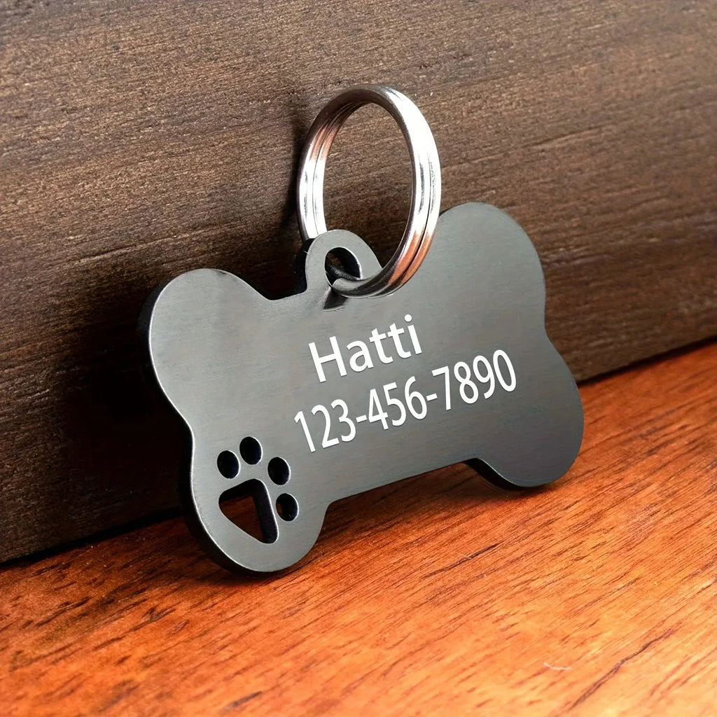 Personalized Engraved Dog & Cat ID Tag Bone Shape