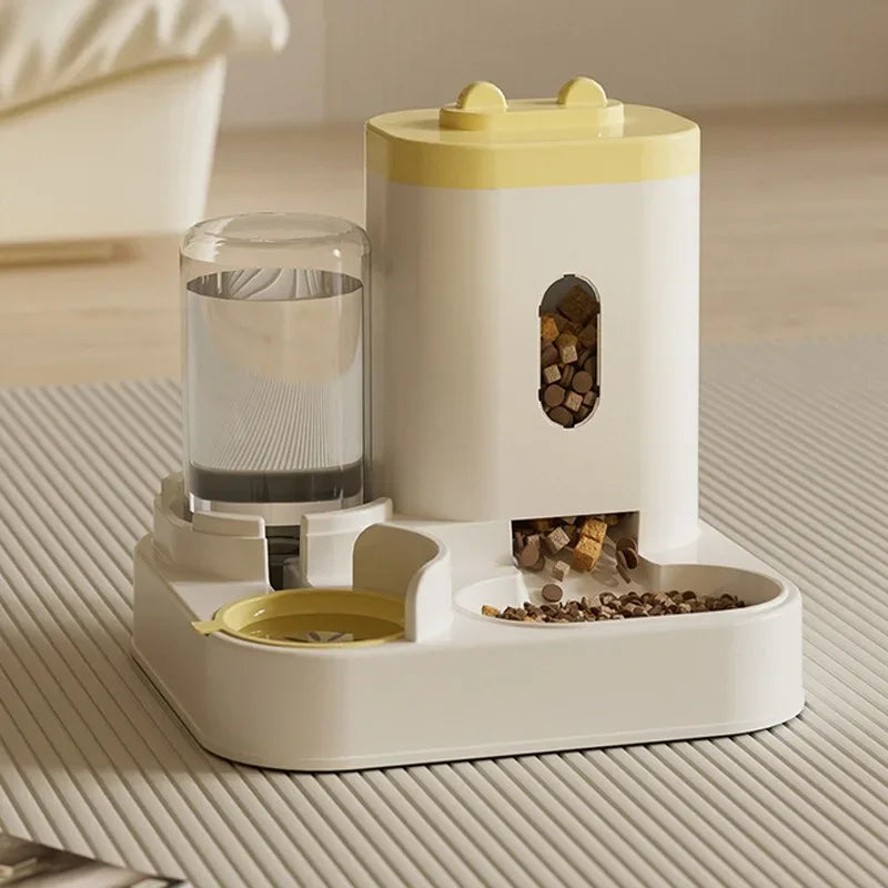 Automatic Dog &amp; Cat Feeder with Water Fountain