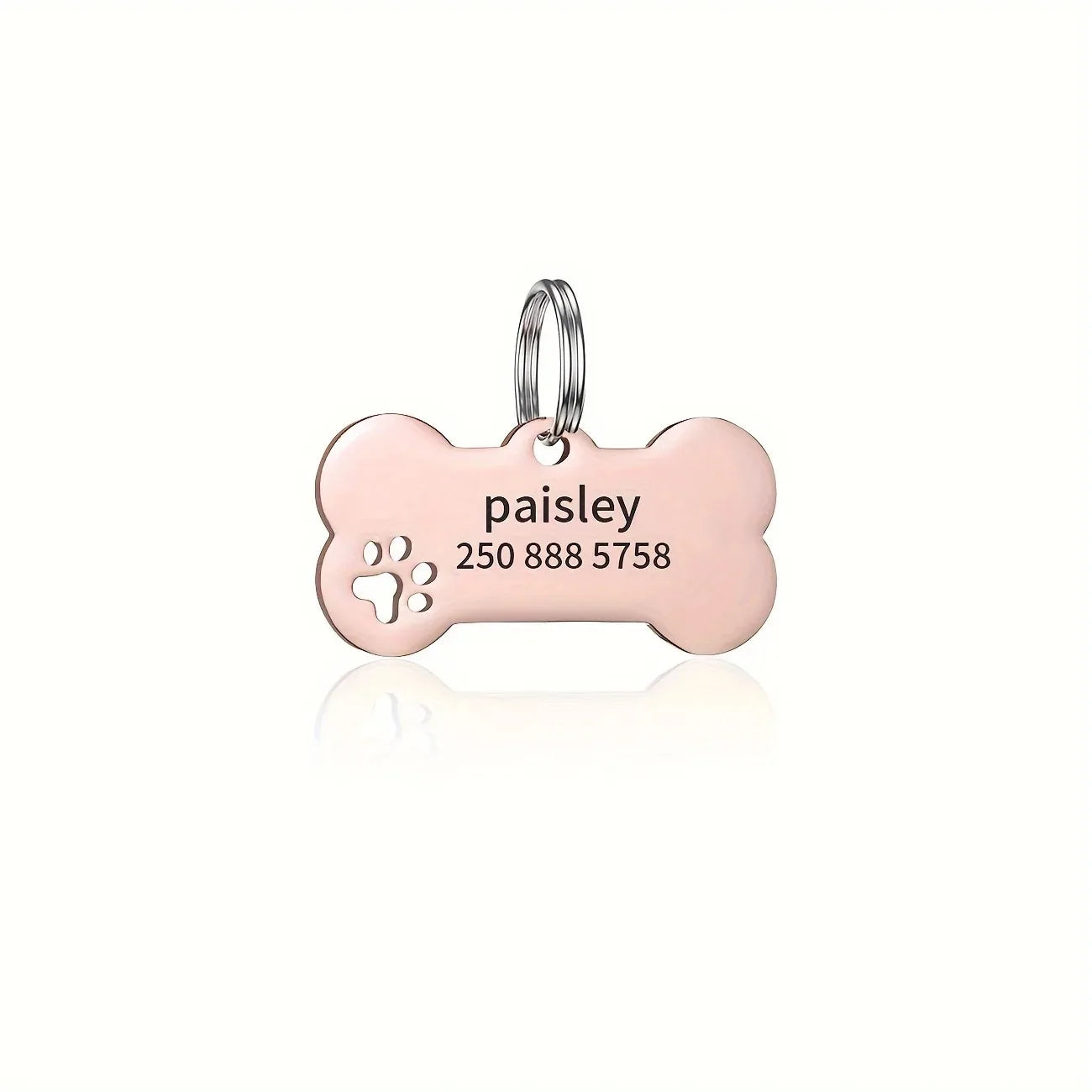 Personalized Engraved Dog & Cat ID Tag Bone Shape