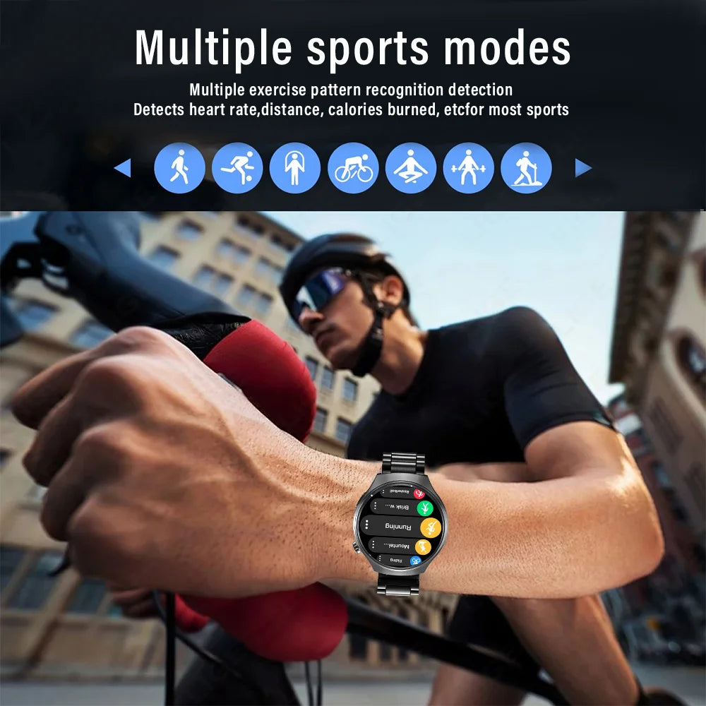 Men’s Smart Watch HD Display – Fitness, Health &amp; Bluetooth Call
