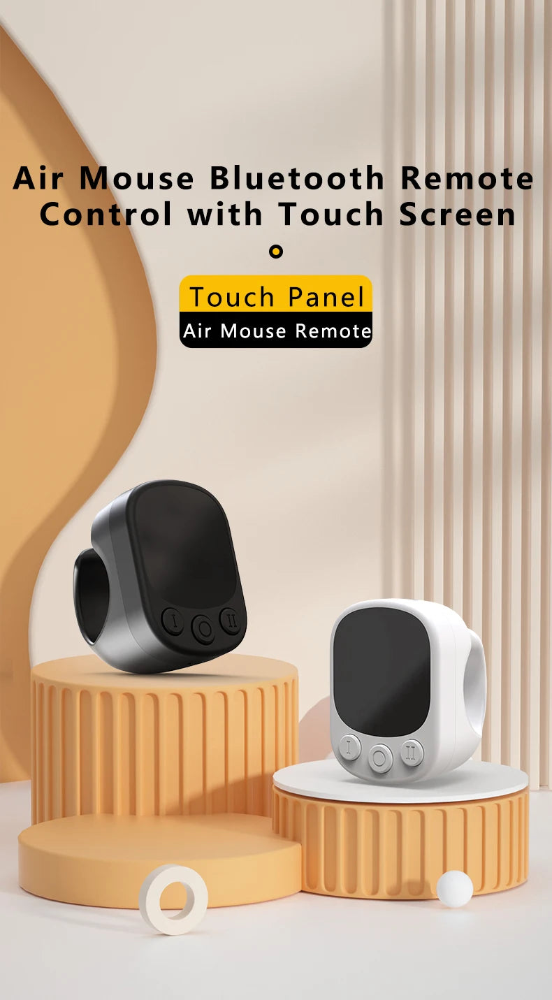 Mouse Ring Remote Control with Touchpad – Automatic Screen Clicker &amp; Scroll Ring