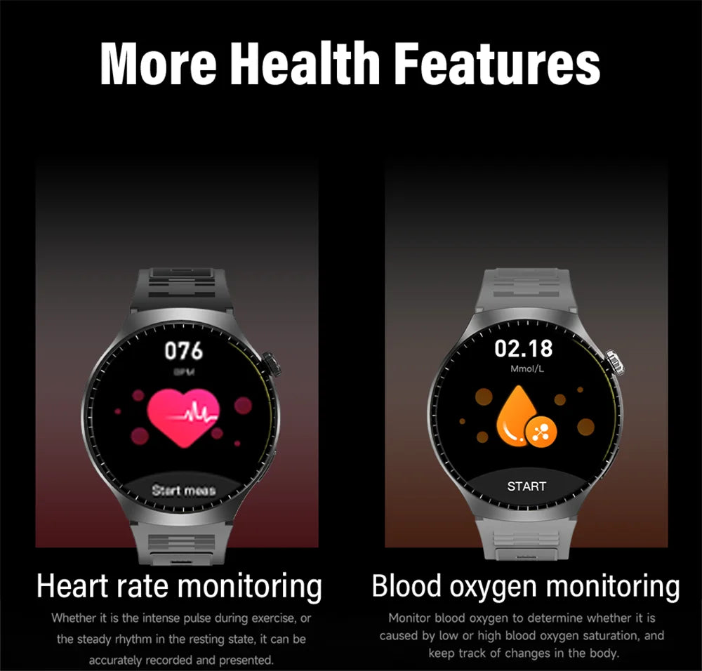 Men’s Smart Watch HD Display – Fitness, Health &amp; Bluetooth Call