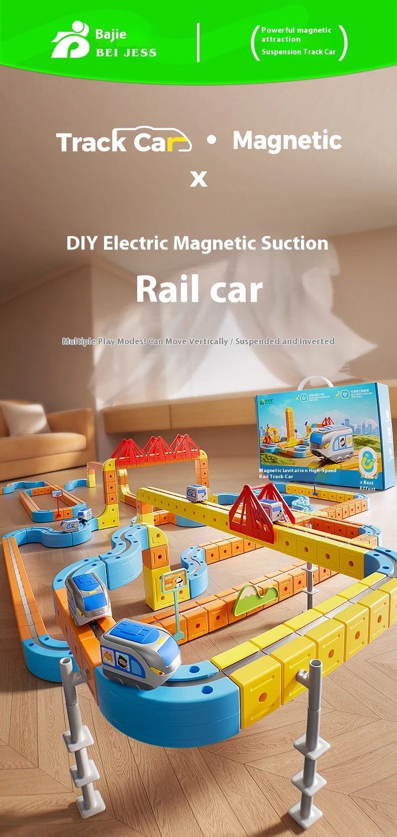 Magnetic STEM Train Set for Kids