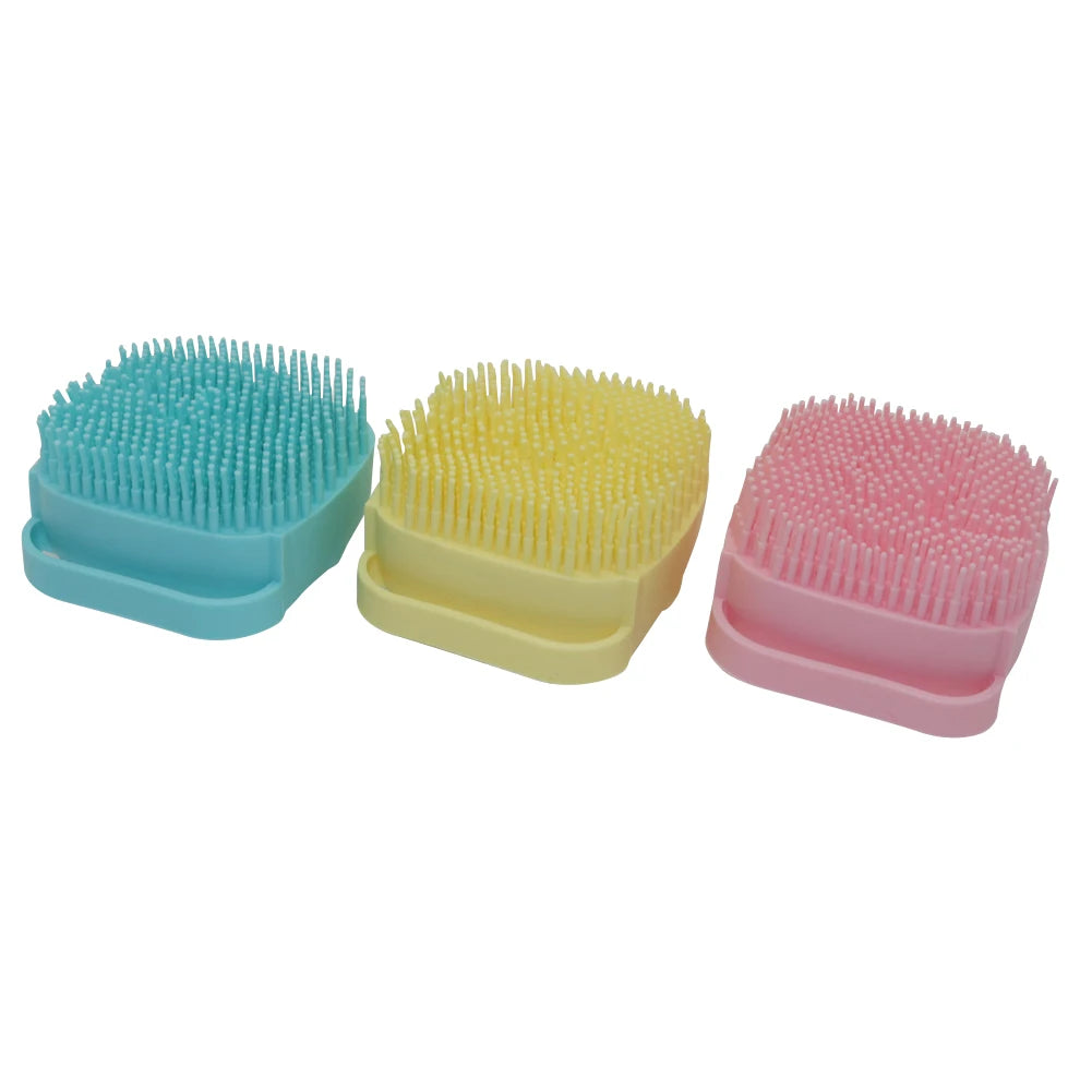Reusable Silicone Pet Scrubber for Bath & Massage