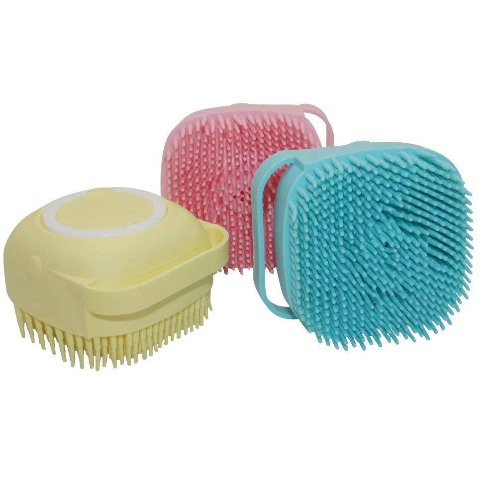 Reusable Silicone Pet Scrubber for Bath & Massage