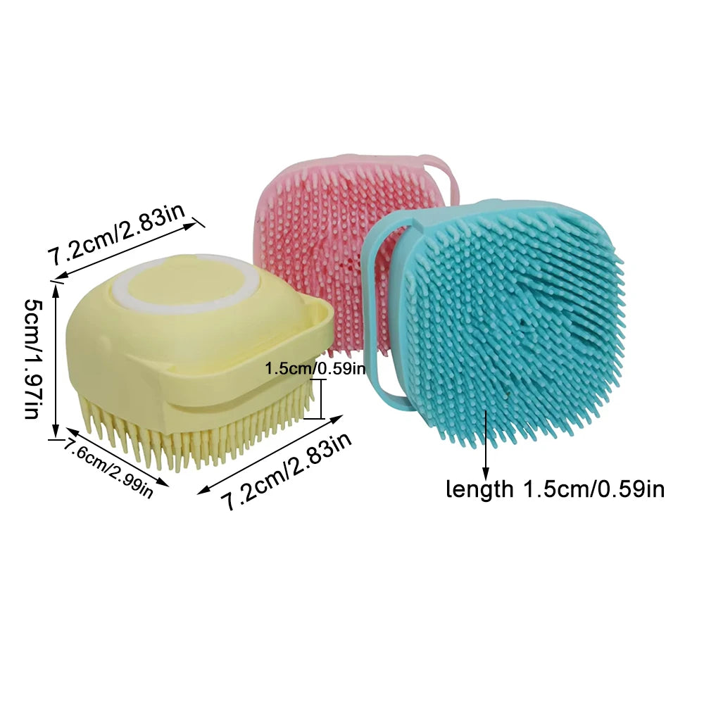 Reusable Silicone Pet Scrubber for Bath & Massage