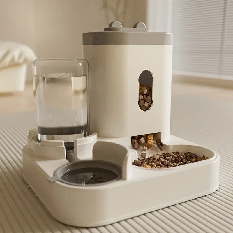 Automatic Dog &amp; Cat Feeder with Water Fountain