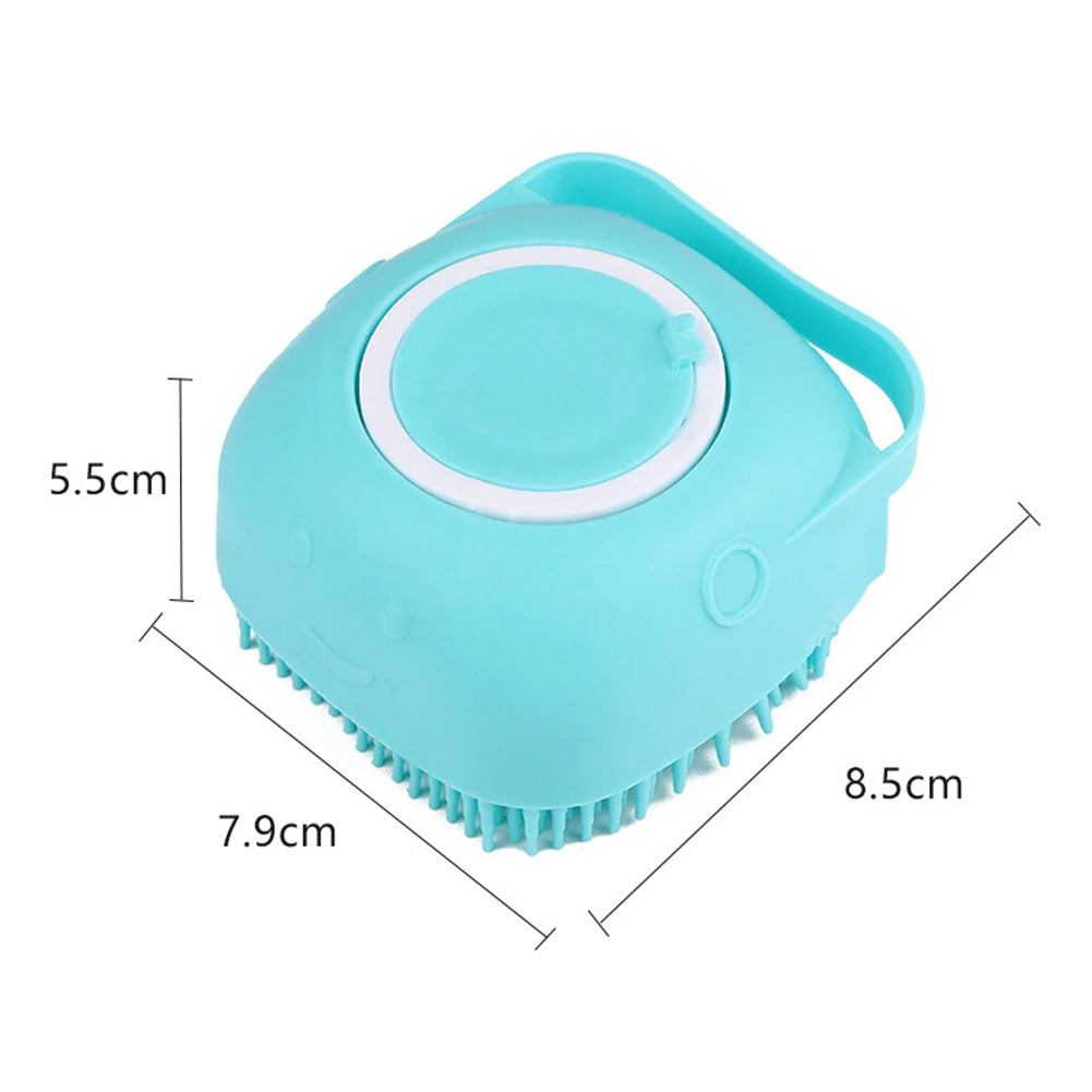 Reusable Silicone Pet Scrubber for Bath & Massage