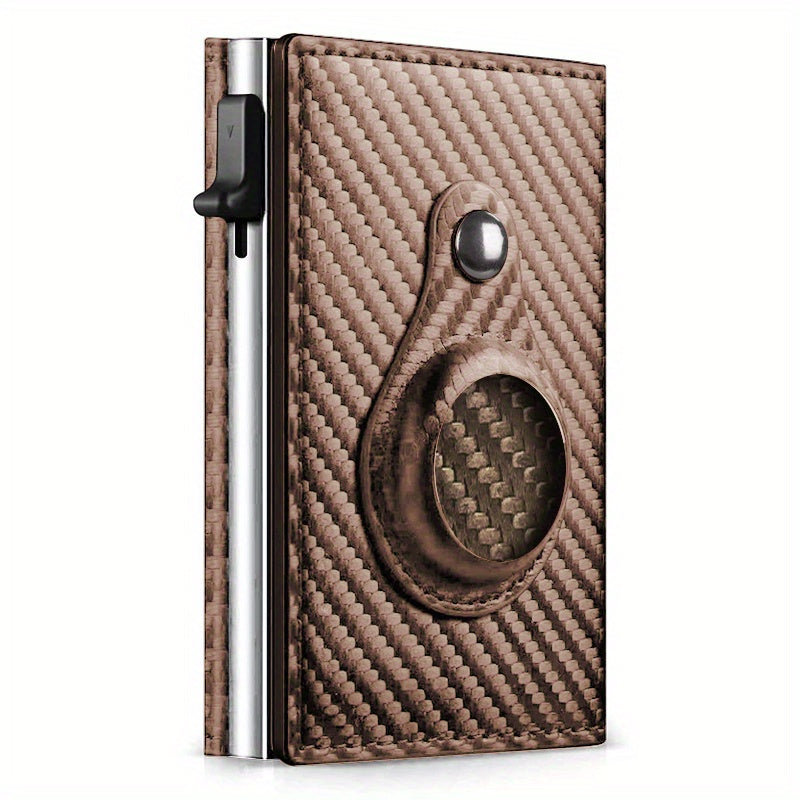 Auto Side Push Card Holder Wallet For Men Slim RFID Blocking Money Clip Wallets Minimalist Wallet With Money Pocket