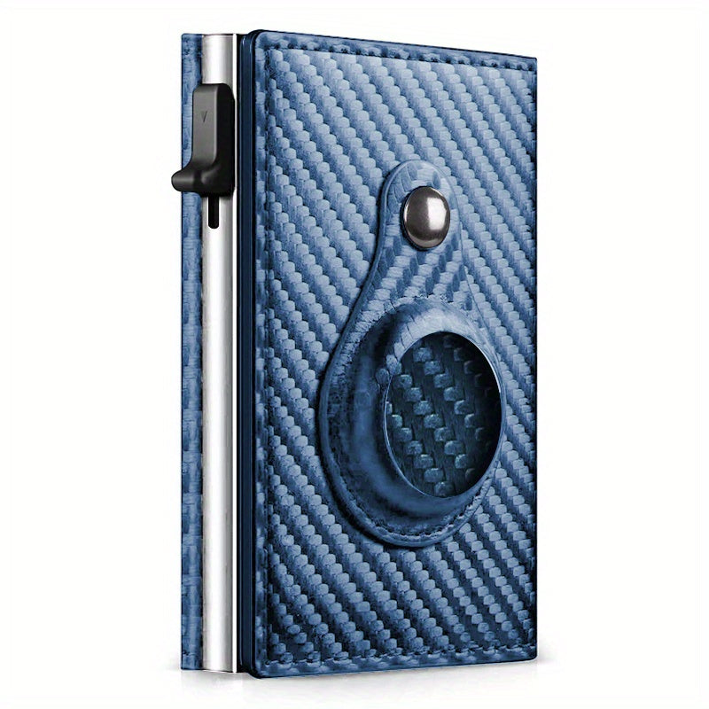 Auto Side Push Card Holder Wallet For Men Slim RFID Blocking Money Clip Wallets Minimalist Wallet With Money Pocket