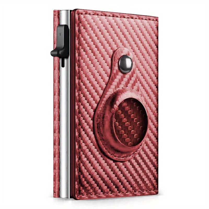 Auto Side Push Card Holder Wallet For Men Slim RFID Blocking Money Clip Wallets Minimalist Wallet With Money Pocket