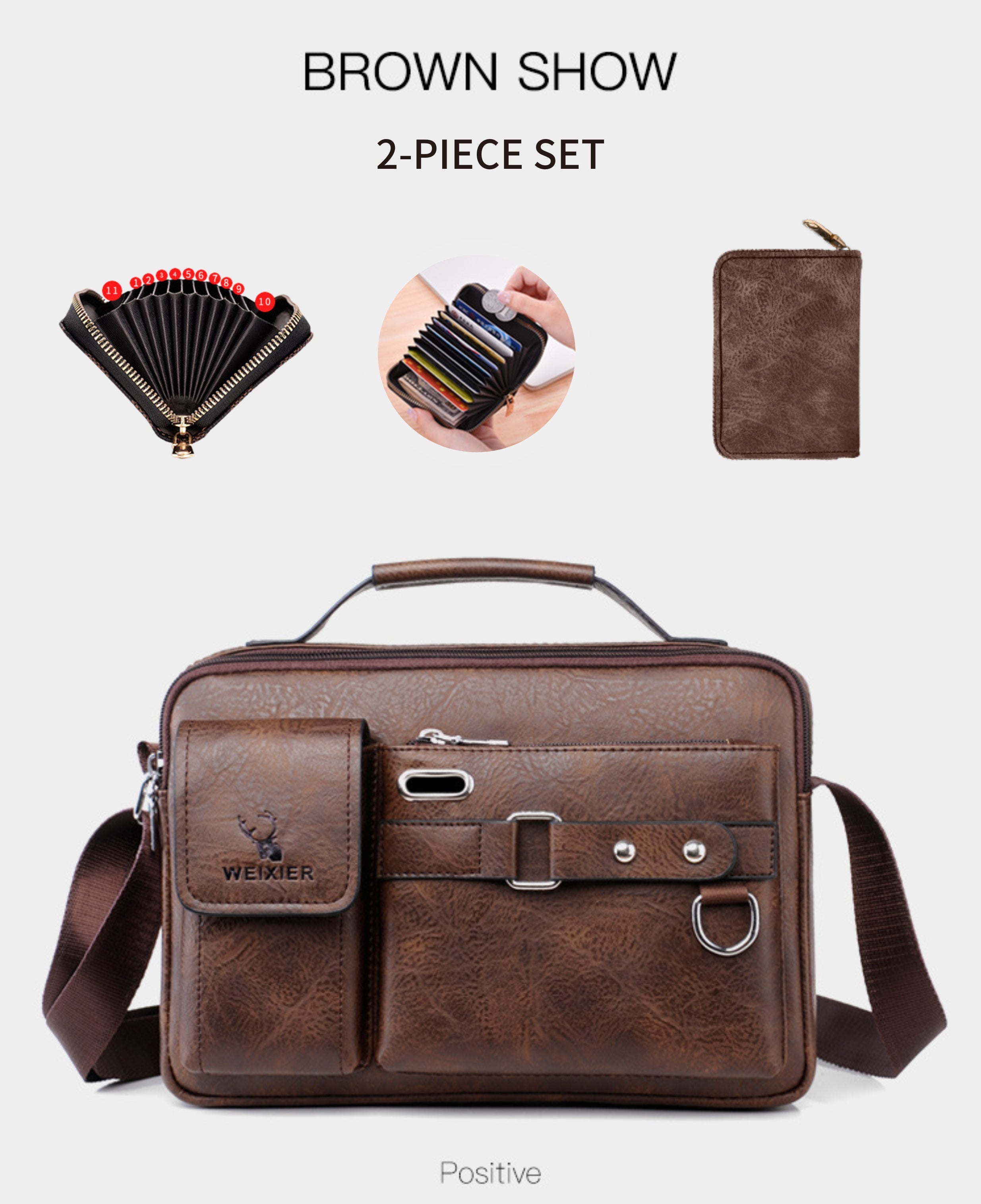 Luxury Men's Crossbody Bag Compatible for / - Adjustable Business & Casual Shoulder Pack, Office Bag, Gift for, Husband, Boyfriend