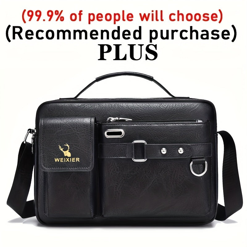 Luxury Men's Crossbody Bag Compatible for / - Adjustable Business & Casual Shoulder Pack, Office Bag, Gift for, Husband, Boyfriend