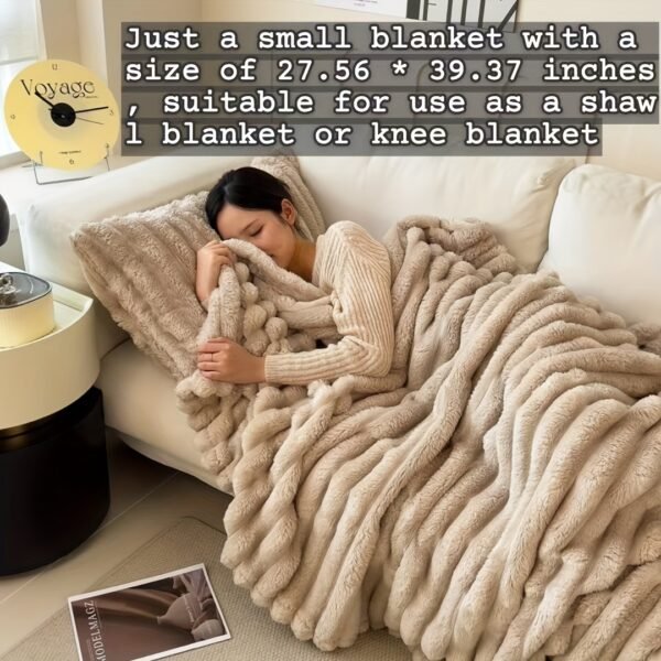 Luxurious Faux Rabbit Fur Throw Blanket - Soft, Warm & Cozy - Image 17