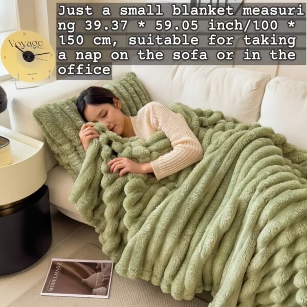 Luxurious Faux Rabbit Fur Throw Blanket - Soft, Warm & Cozy - Image 30